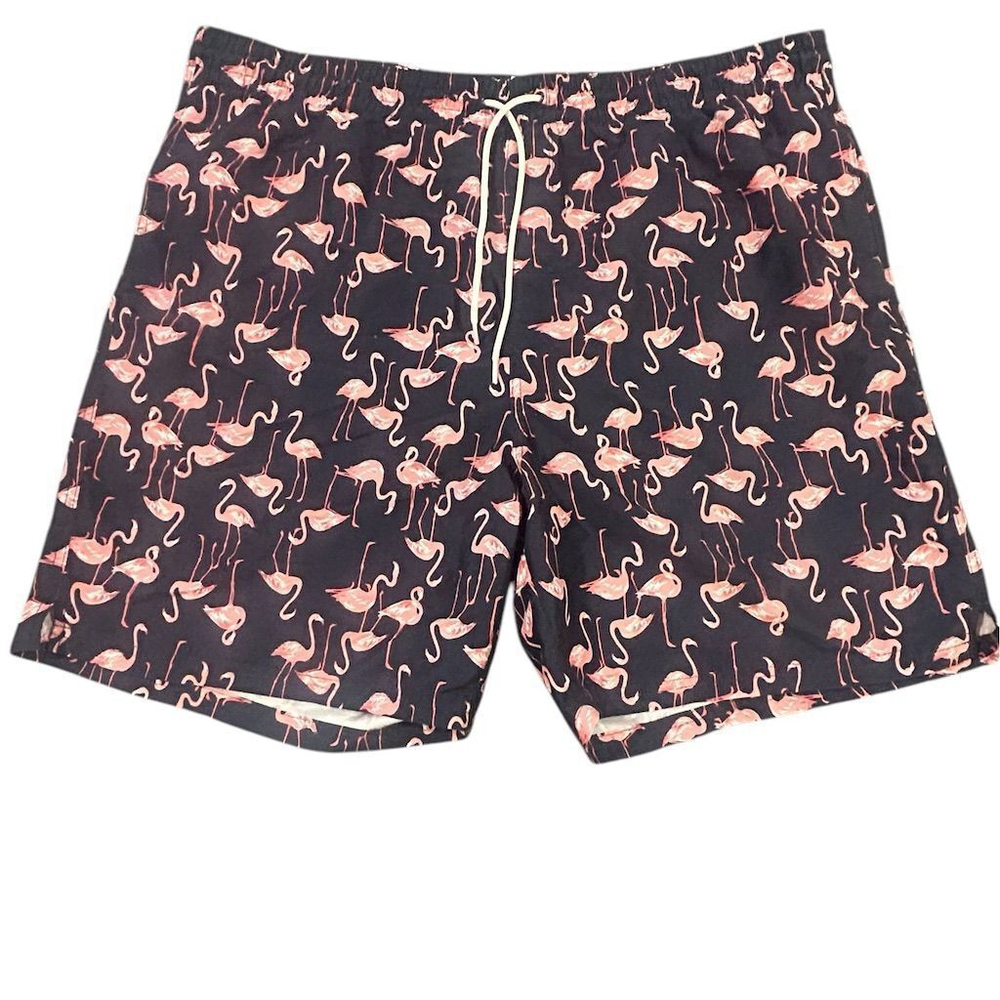 Old Navy Swim Shorts Men 2XL Flamingo Print Trunks